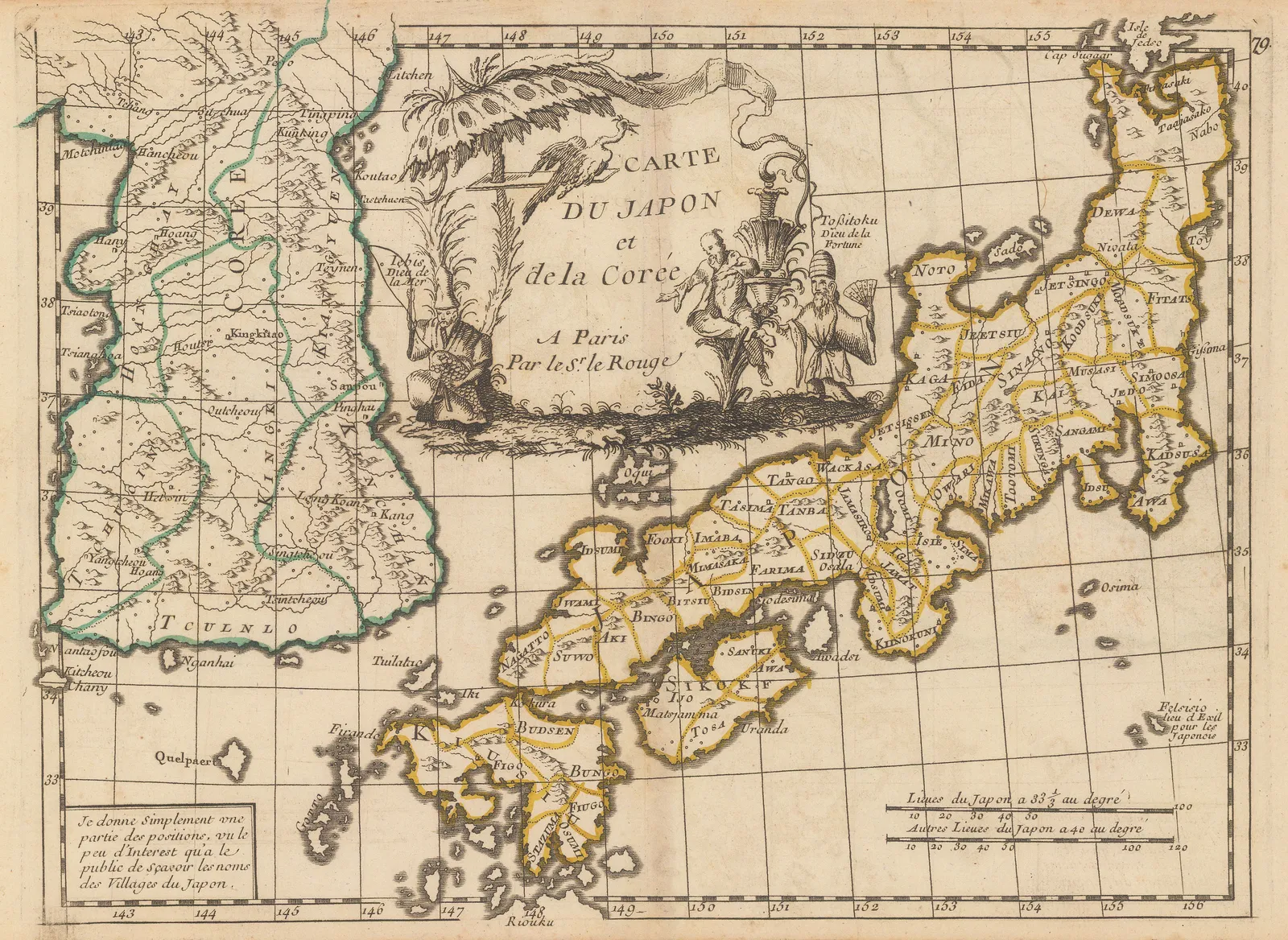 Georges-Louis Le Rouge, Japan and Korea, 1748