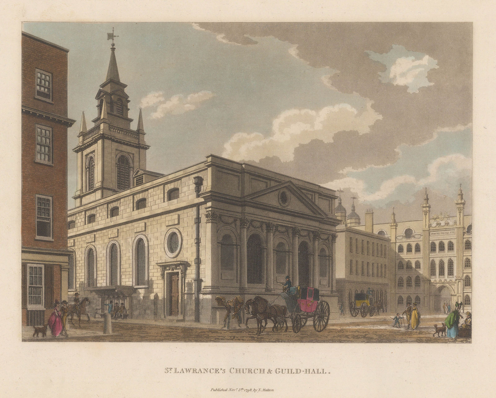 Thomas Malton, London - St Lawrence Jewry, 1798