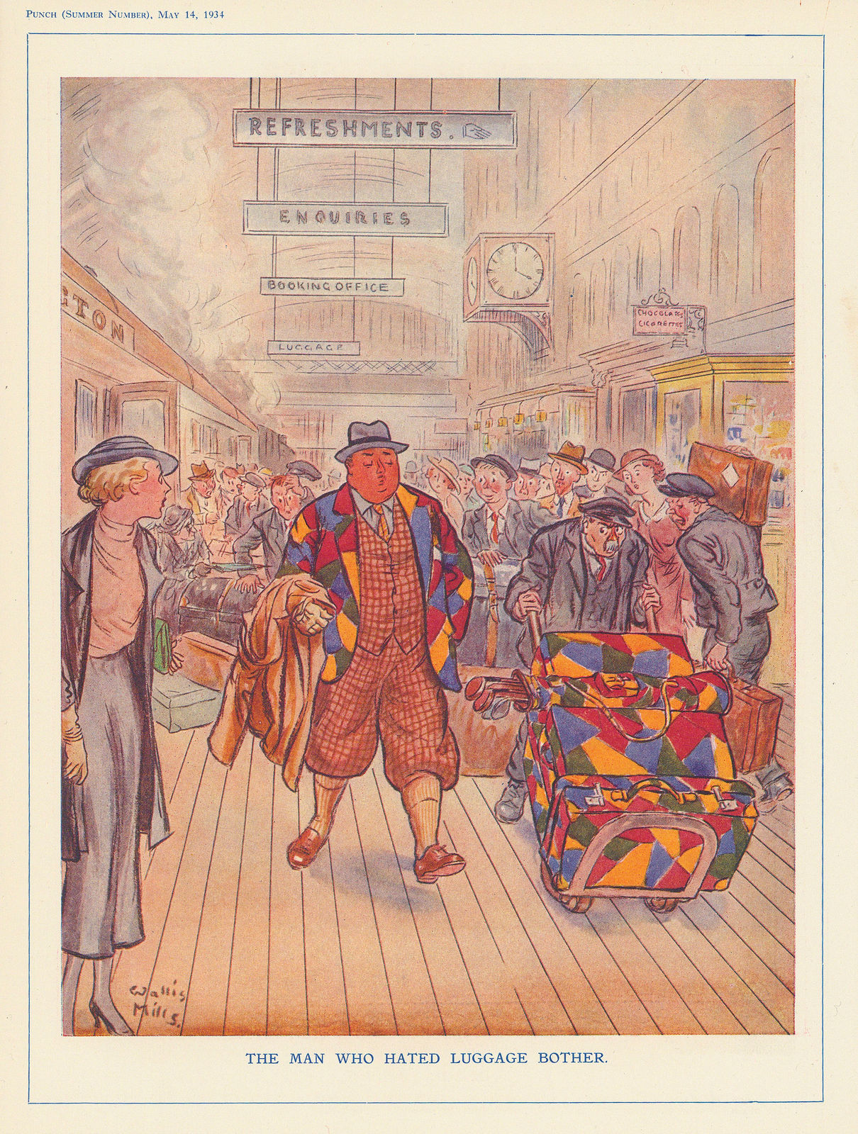 Punch, Cartoon - Luggage bother, 1934