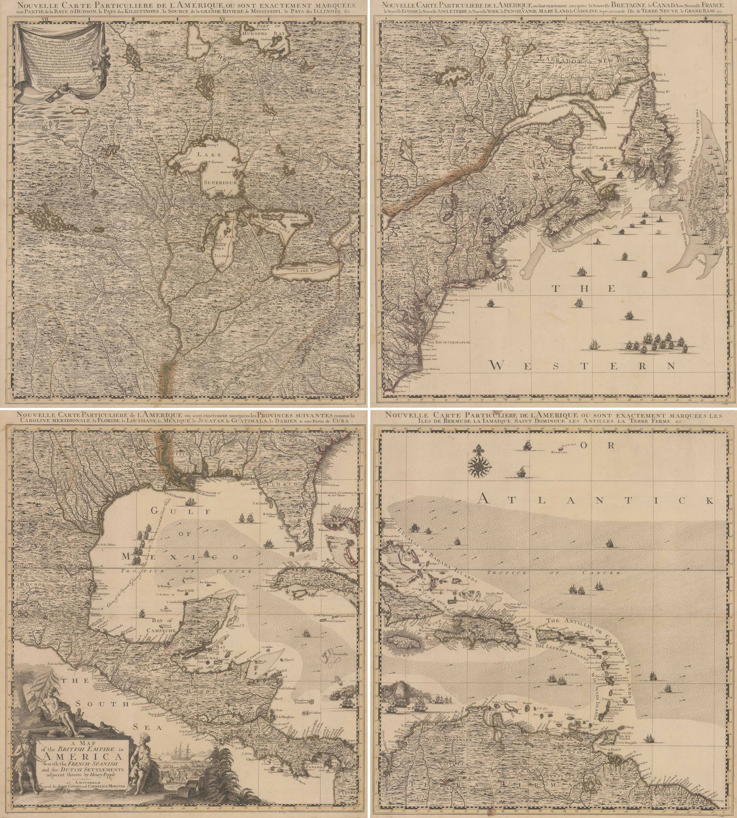 Henry Popple, A Map of the British Empire in America, 1733 c.