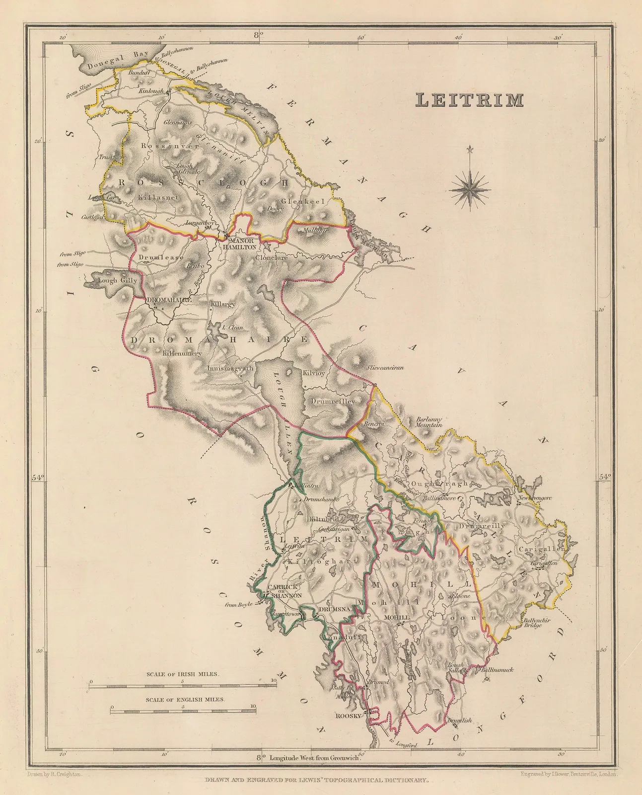 Samuel Lewis, Leitrim, 1850