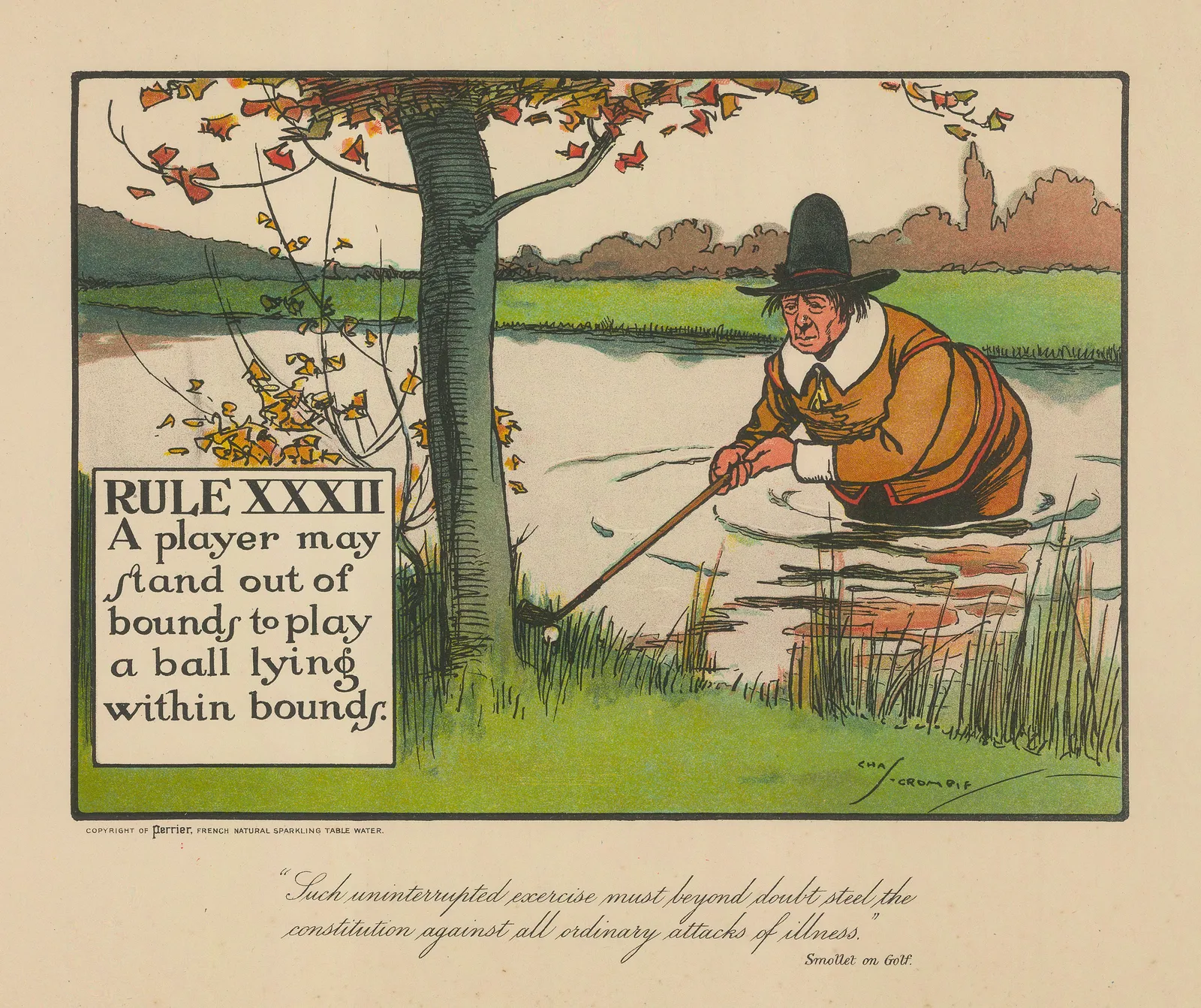 Charles Crombie, Golf - Cartoon, Rules of Golf, 1905