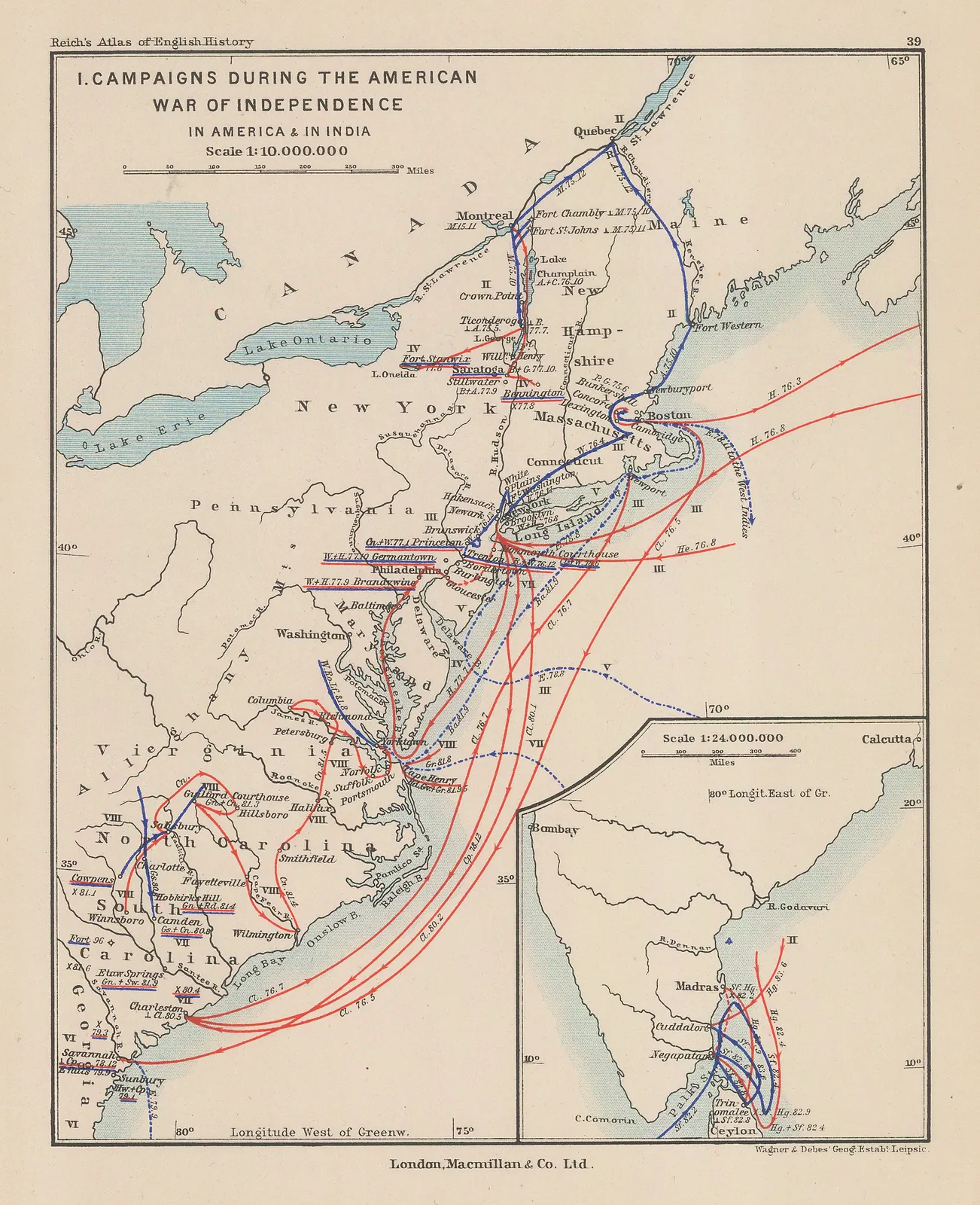 Emil Reich, Military map of the Revolutionary War, 1903
