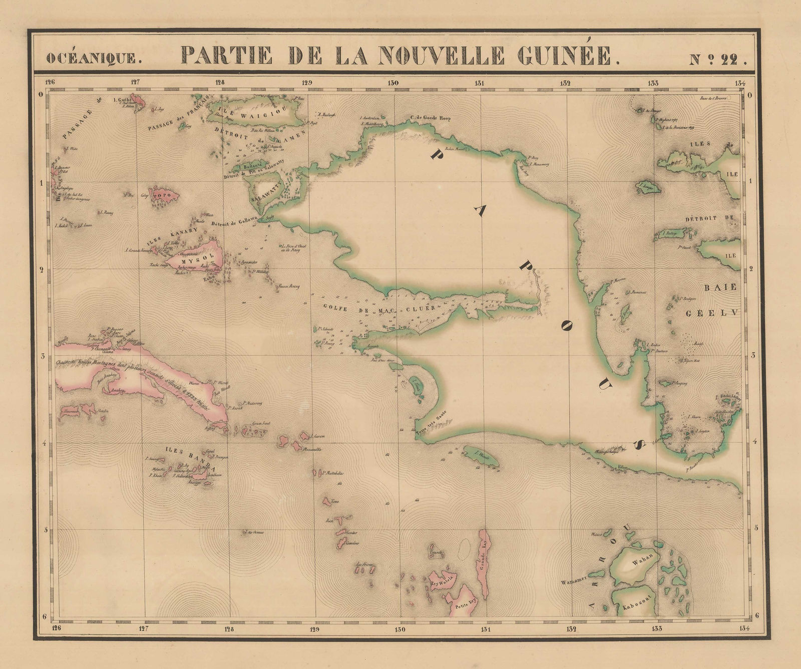 Philippe Vandermaelen, Western New Guinea & Indonesia, 1827