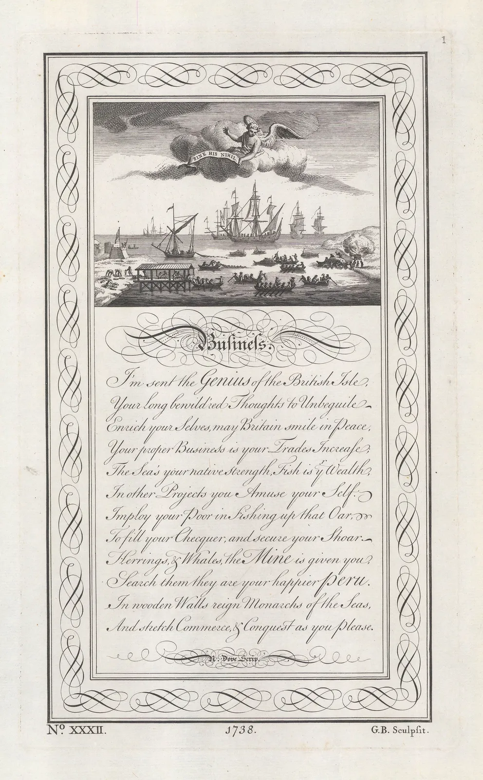 George Bickham, Typography - Business, 1736