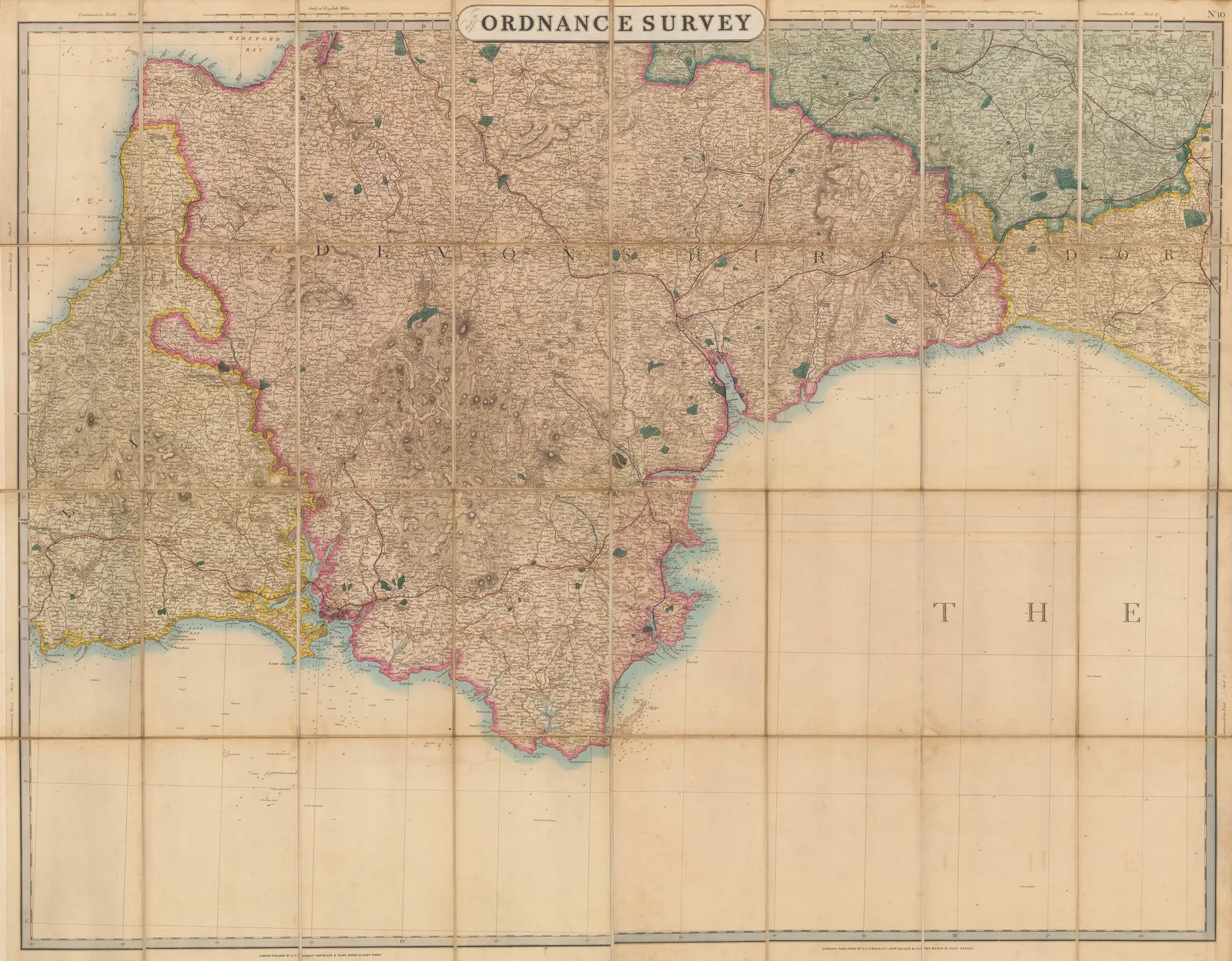 George Frederick Cruchley, Wall Map of Devon, 1850 c.
