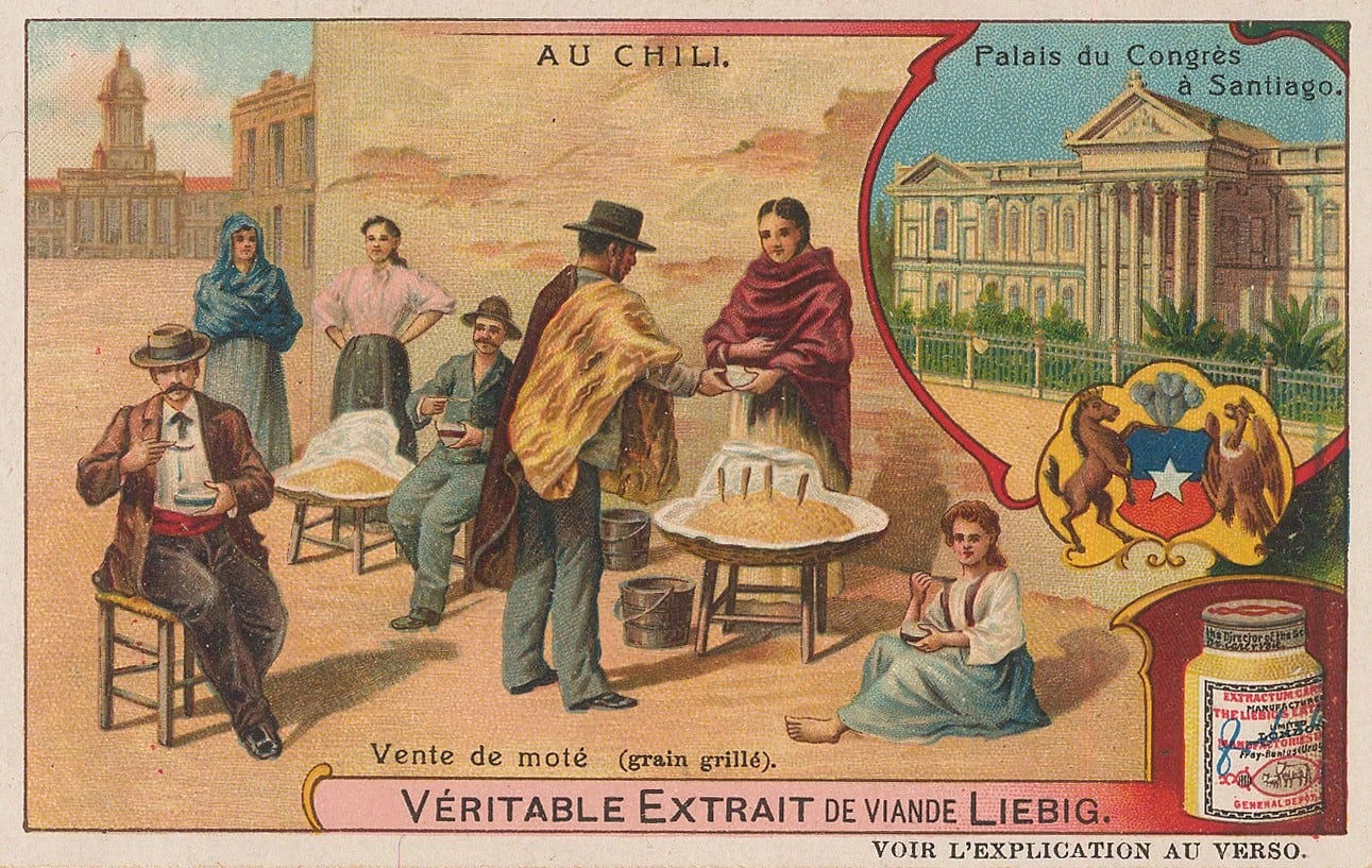 Liebig's Extract, Chile - Santiago, Maize seller, 1908