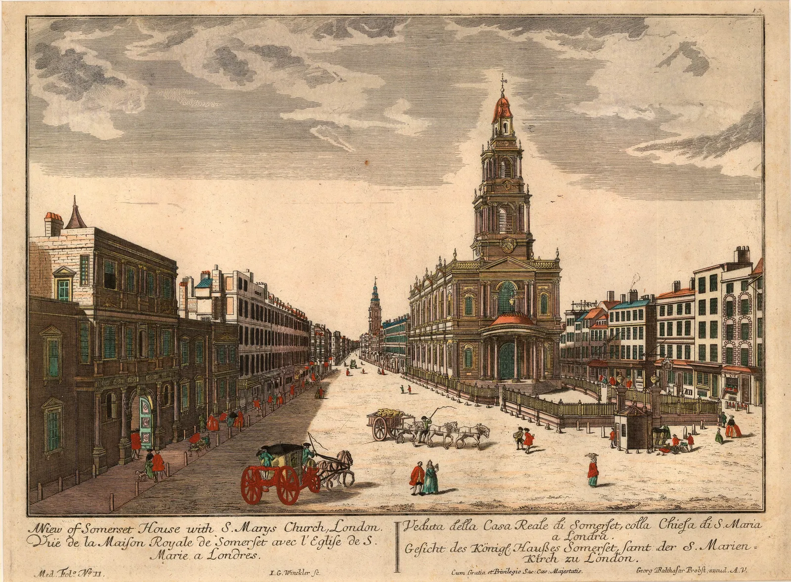 Vue D'Optique, London - Somerset House, 1770