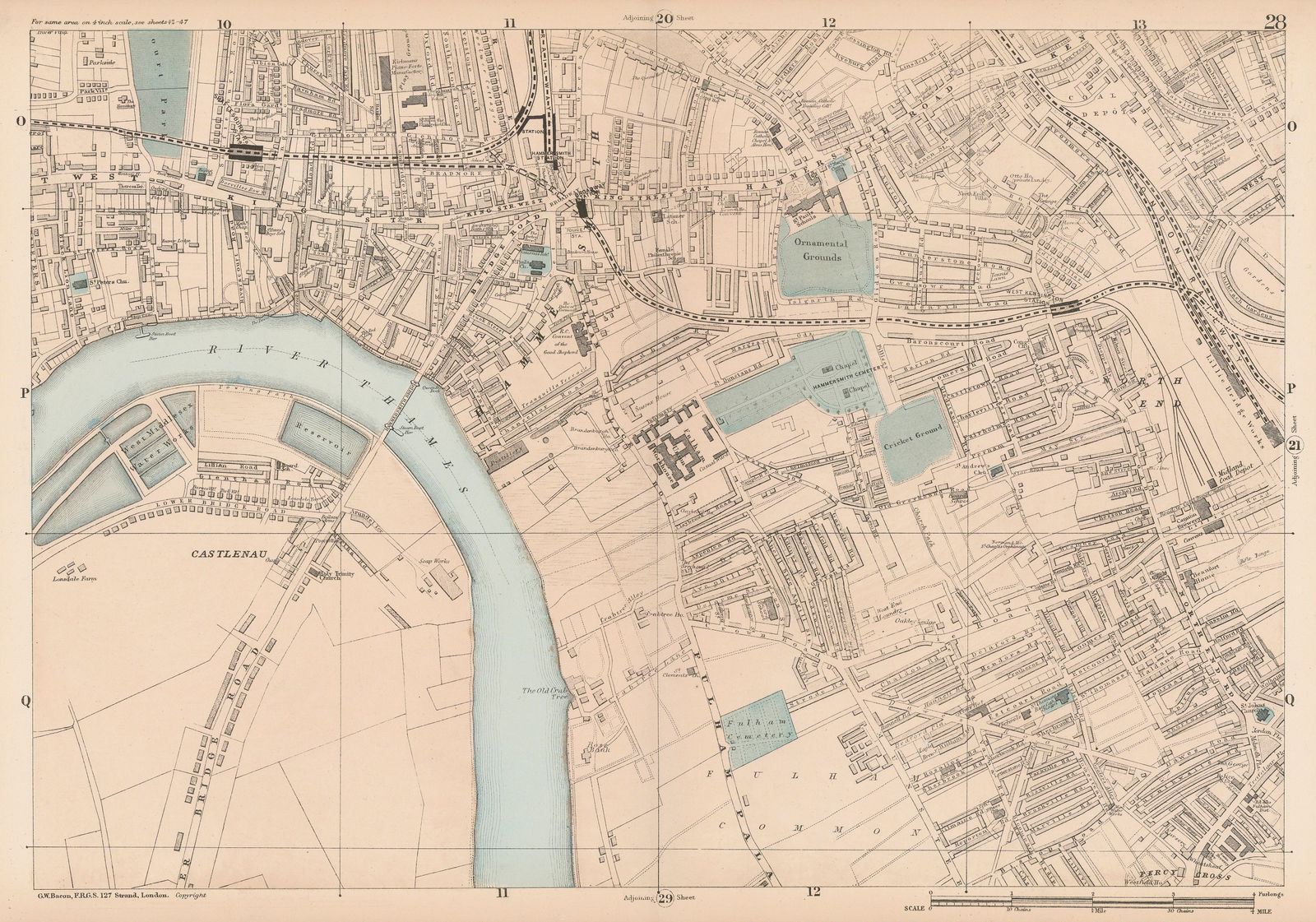 George W. Bacon, Hammersmith, Fulham, Baron's Court & Barnes, 1886