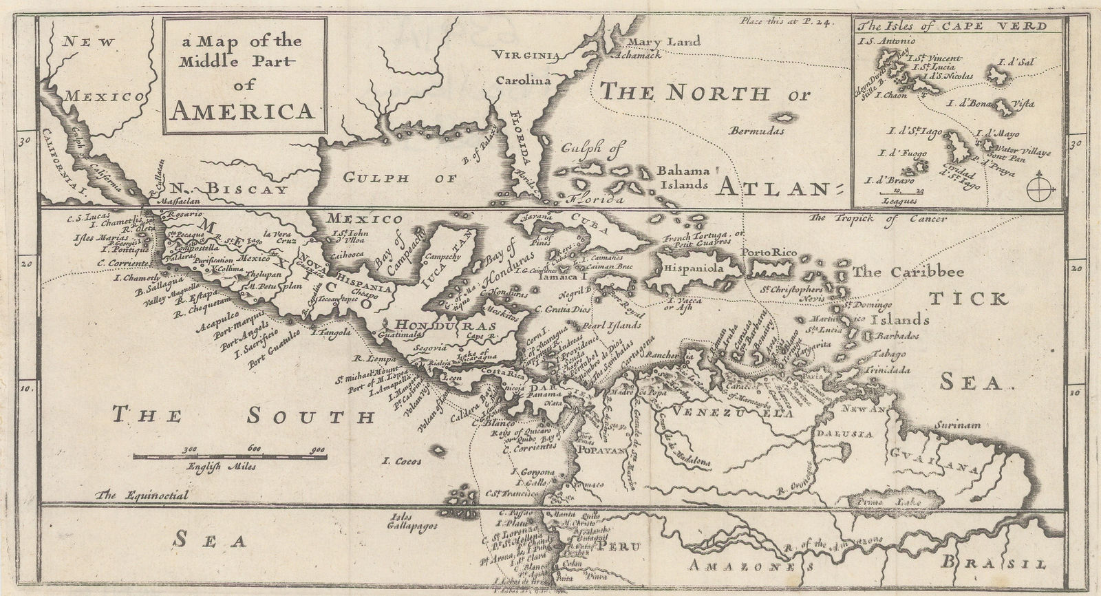 Herman Moll, Central America and the West Indies, 1729