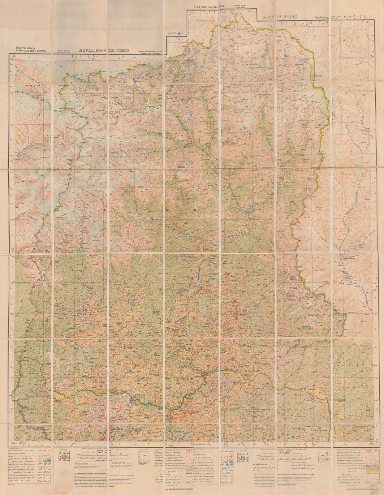 Survey of India, Sikkim, 1941
