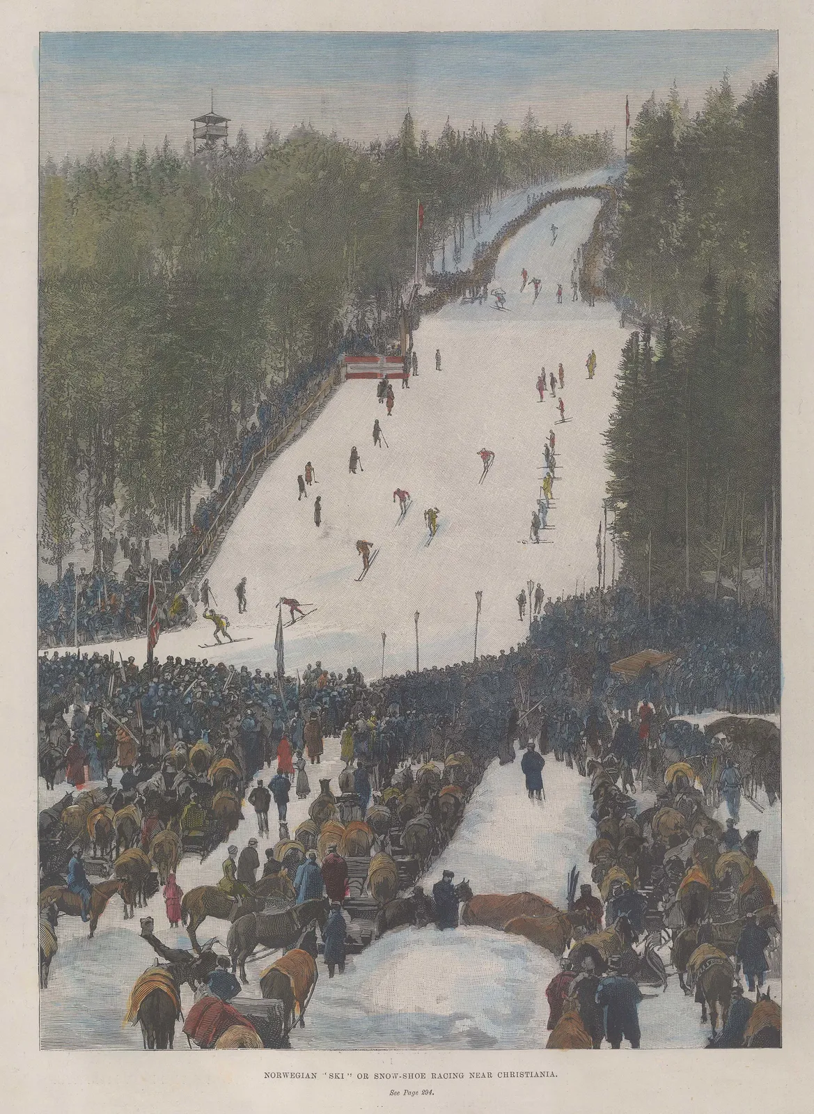 Illustrated London News (ILN), Skiing - Olso, Norway, 1884