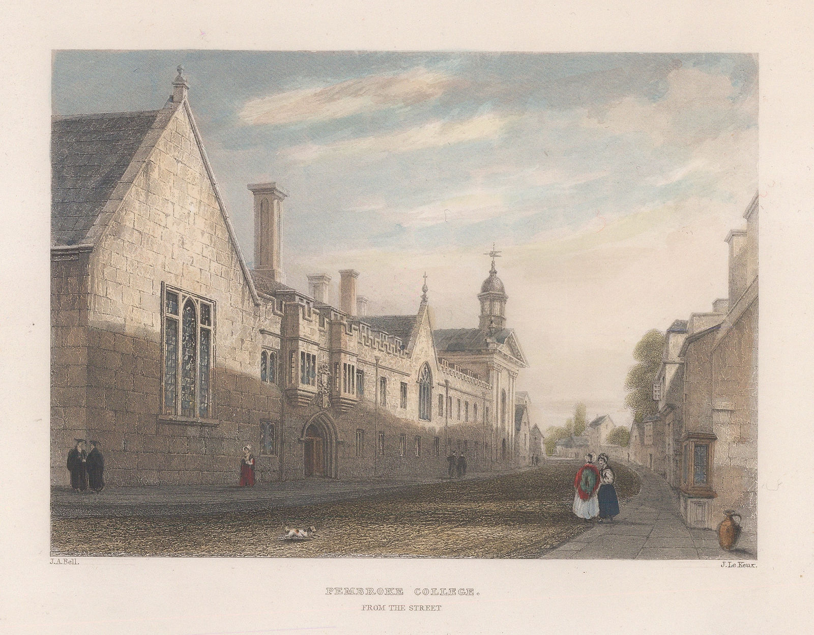 John Le Keux, Cambridge University - Pembroke College, 1840