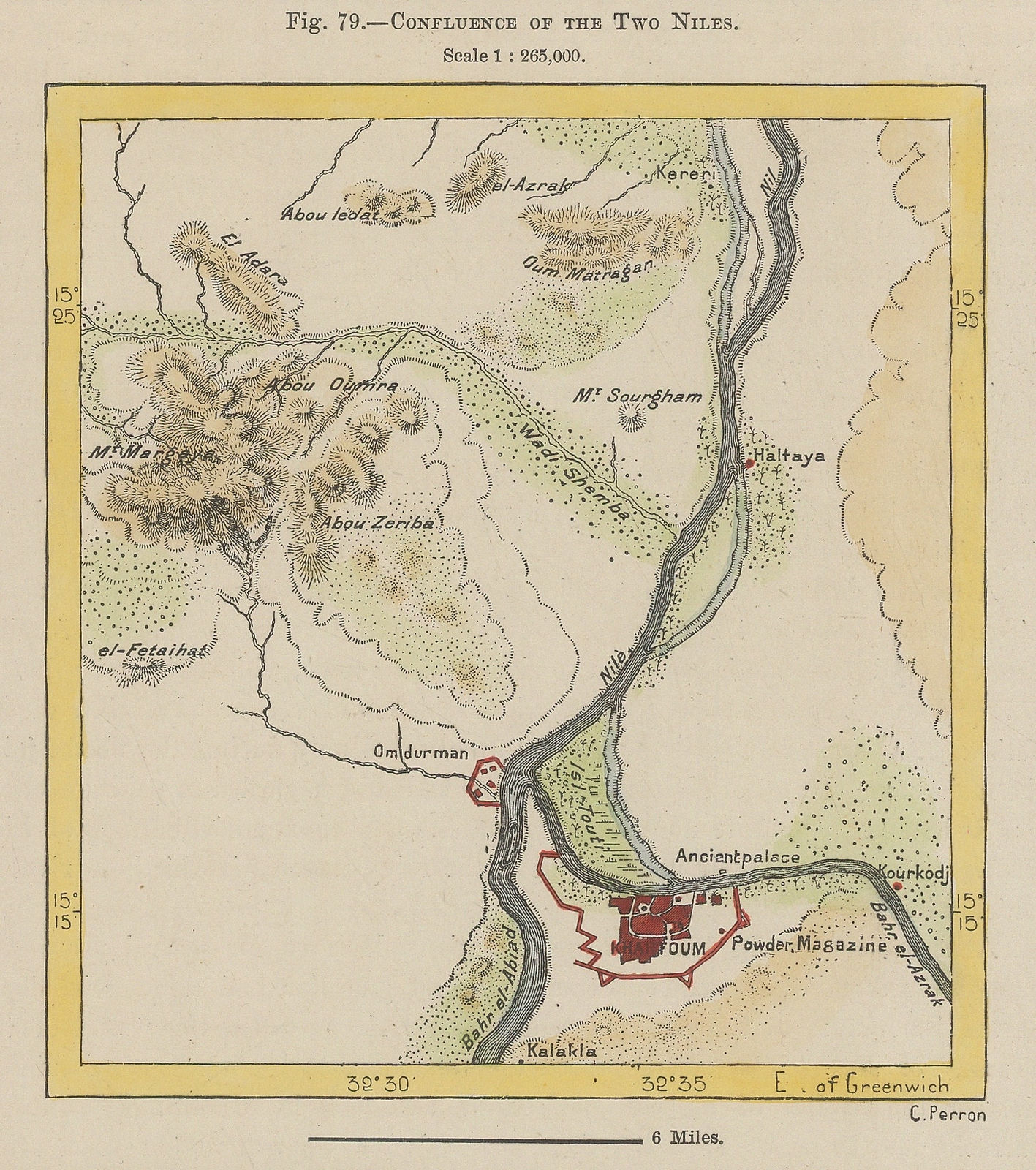 Jean Jacques Élisée Reclus, Confluence of the Two Niles, 1894