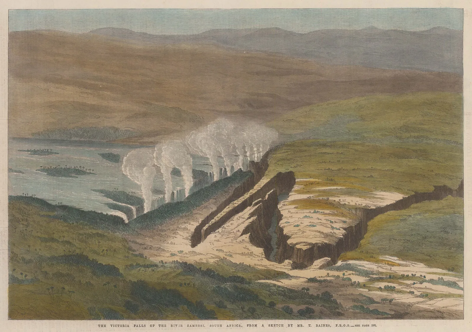 Illustrated London News (ILN), Zambia/Zimbabwe - Victoria Falls, 1866