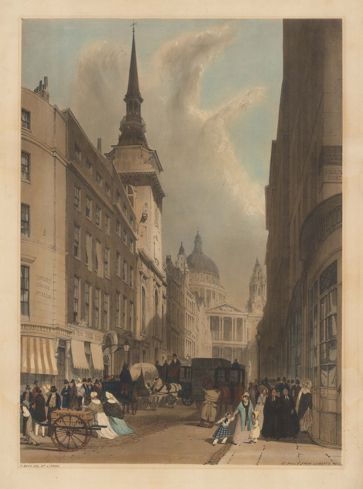 Thomas Shotter Boys, London - St. Paul's from Ludgate Hill, 1842