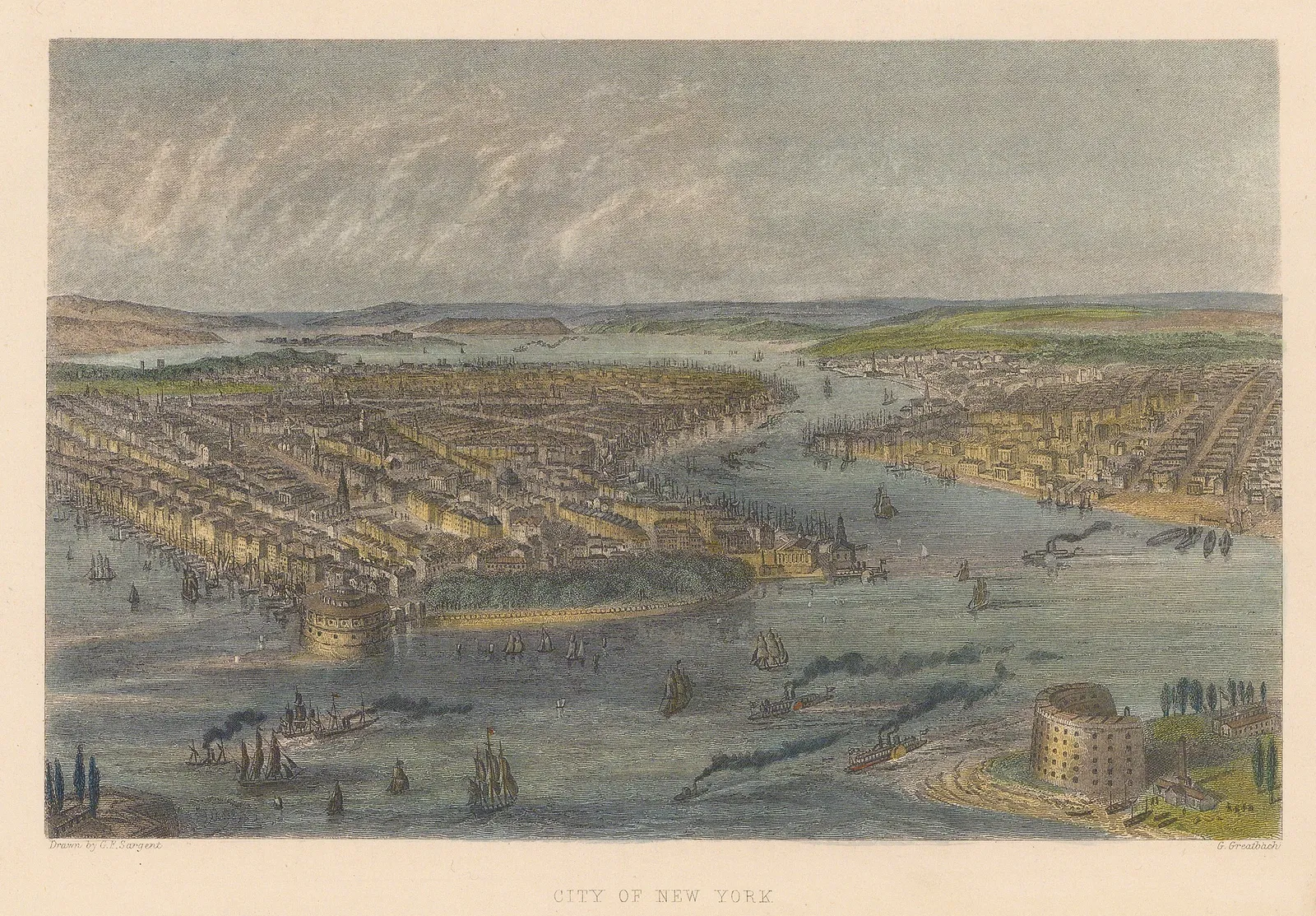 W. & R. Chambers, New York City - Panorama , 1840 c.