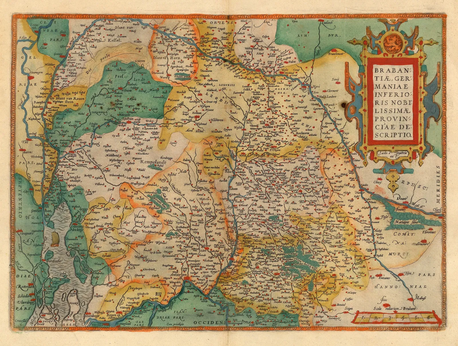 Abraham Ortelius, Duchy of Brabant, 1592