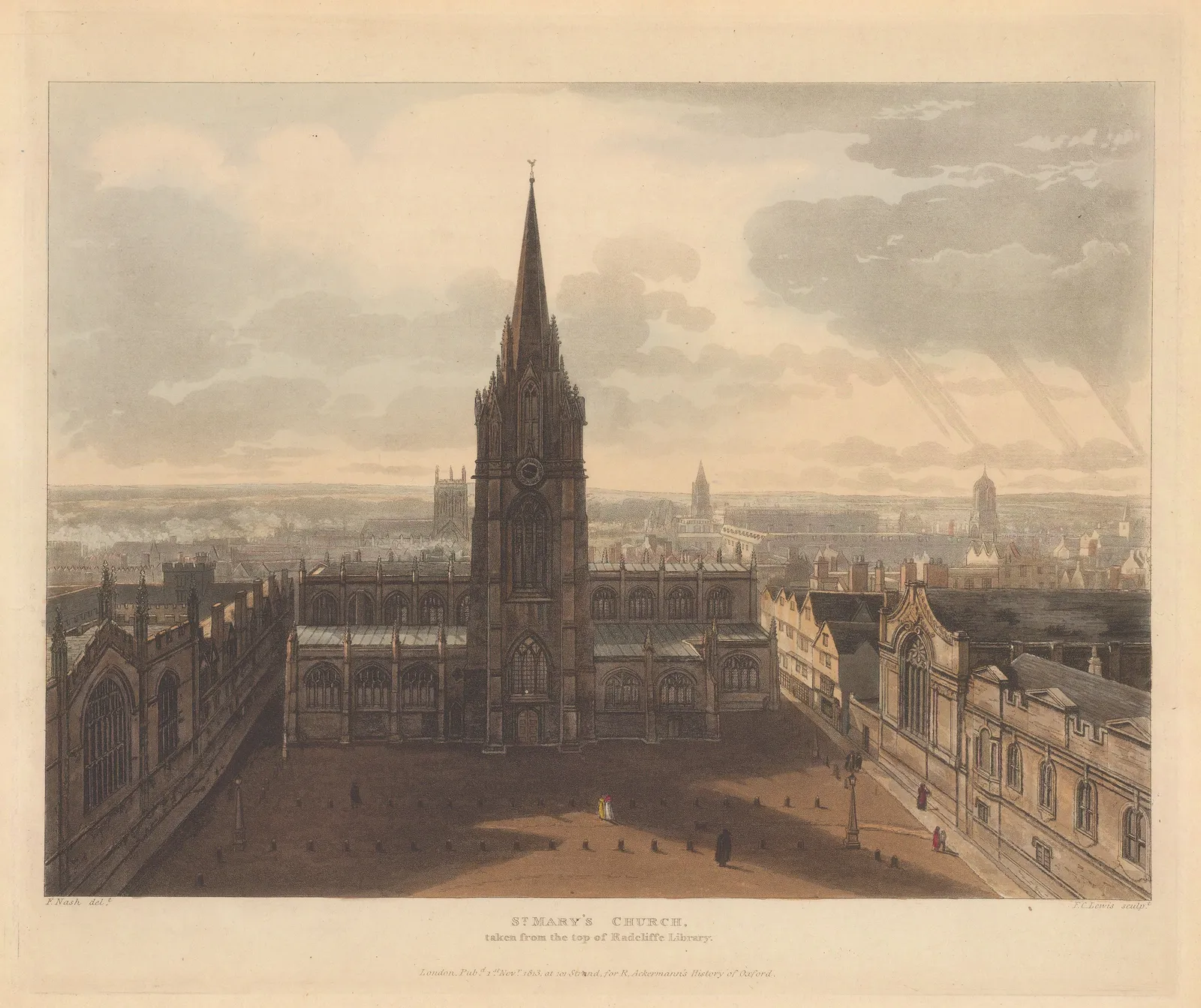 Rudolph Ackermann, Oxford University - St Mary's Church, 1814