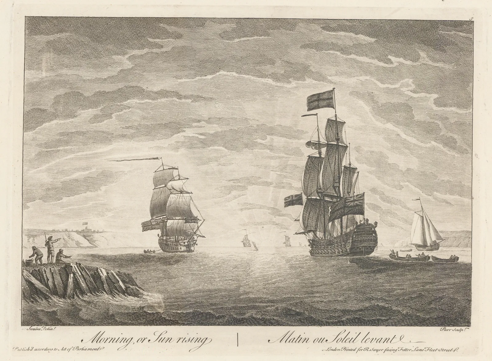 Robert Sayer, Ships - Morning, 1774