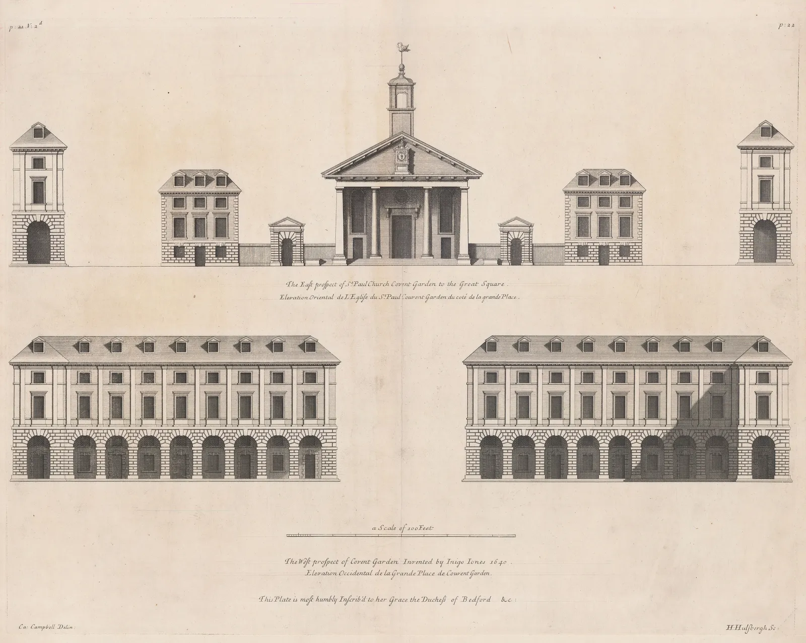 Colen Campbell, London - Covent Garden, 1720
