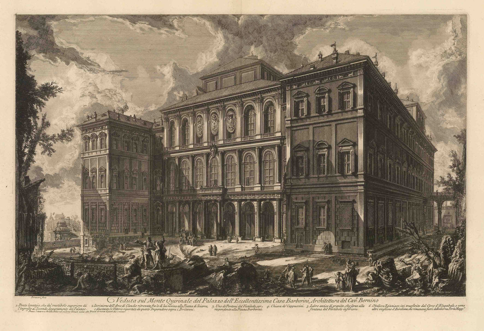Giovanni Piranesi, Italy - Rome, Palazzo Barberini (Galleria Nazionale d'Arte Antica), 1749