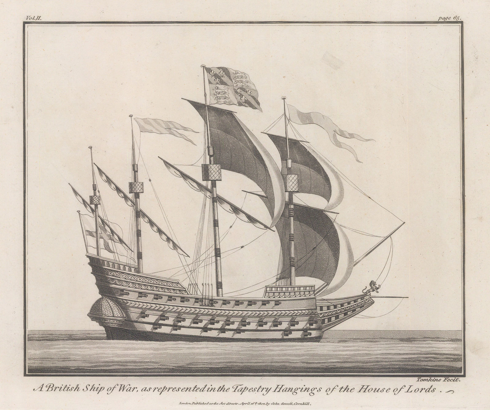 John Charnock, Royal Navy - British Warship c1591, 1802