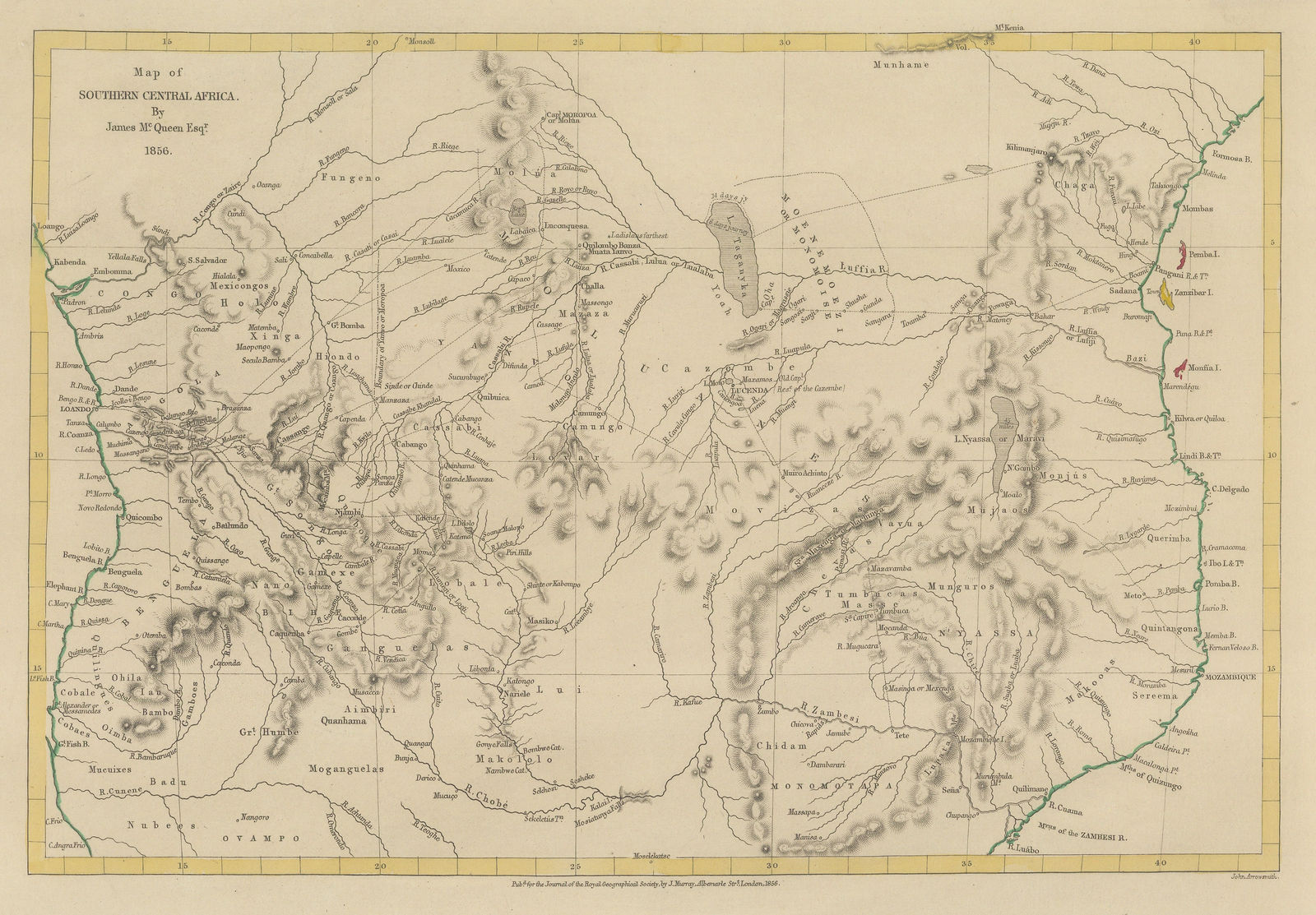 Royal Geographical Society (RGS), Southern Central Africa, 1856