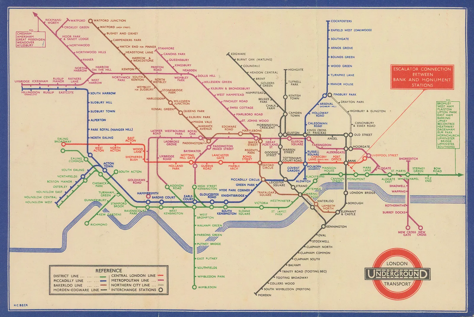 Harry Beck, London Underground Map, 1935