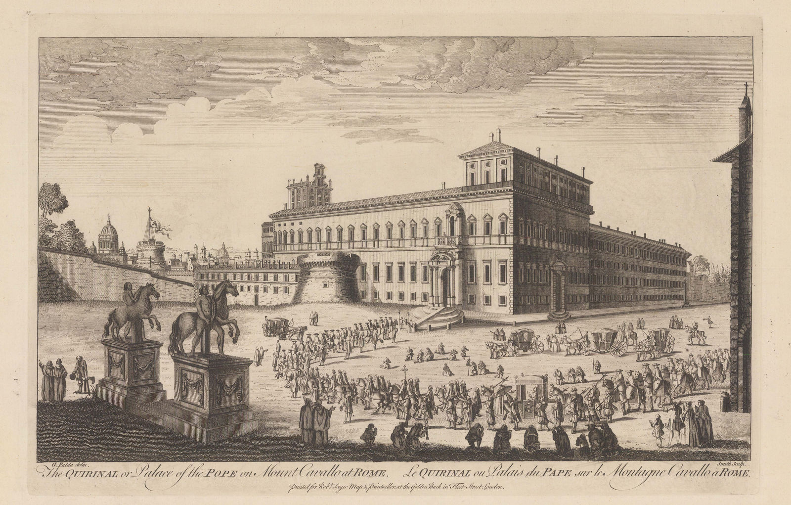 Robert Sayer, Italy - Rome, Quirinal Hill, 1774