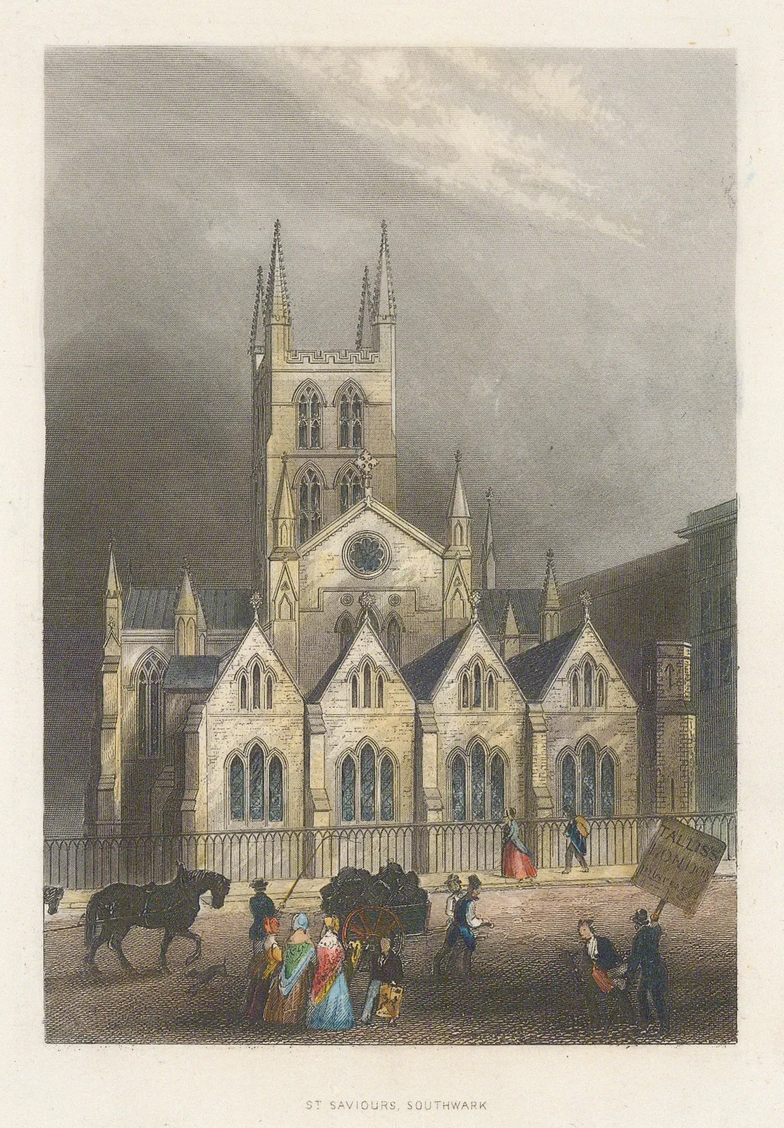John Tallis, London - Southwark Cathedral, 1851