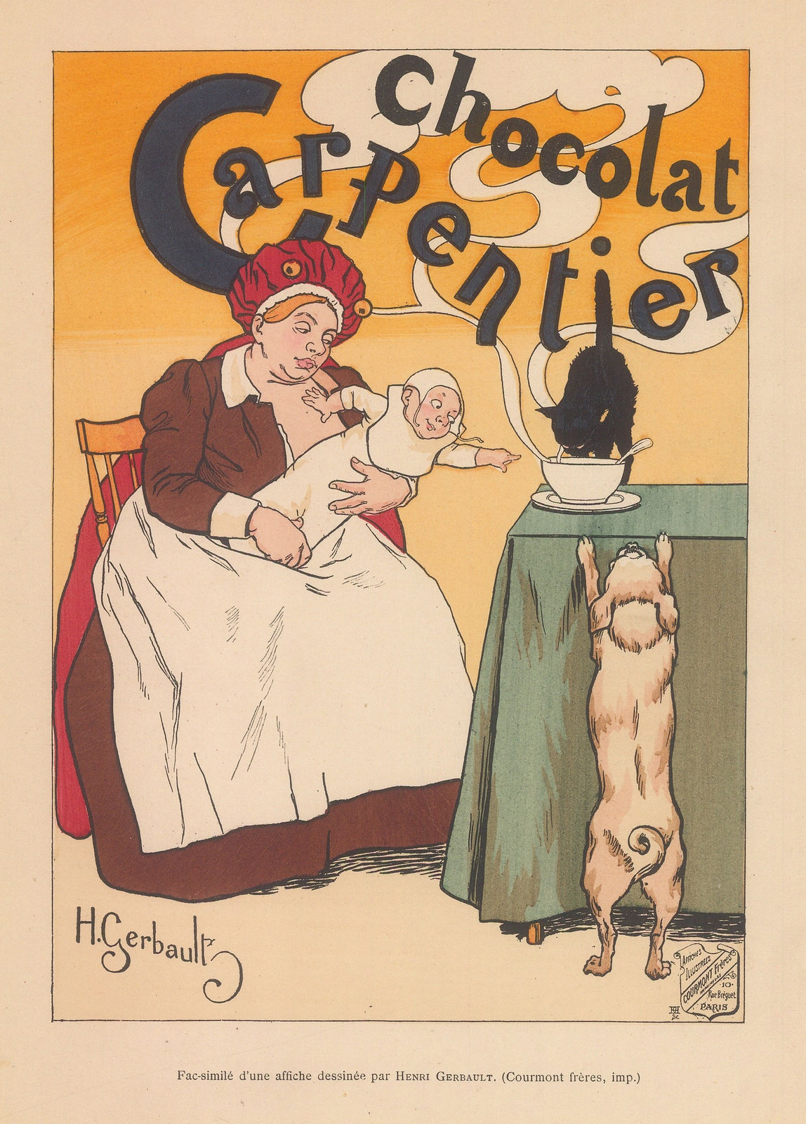 Jules Cheret, Cocoa - Chocolat Carpentier, 1896 c.