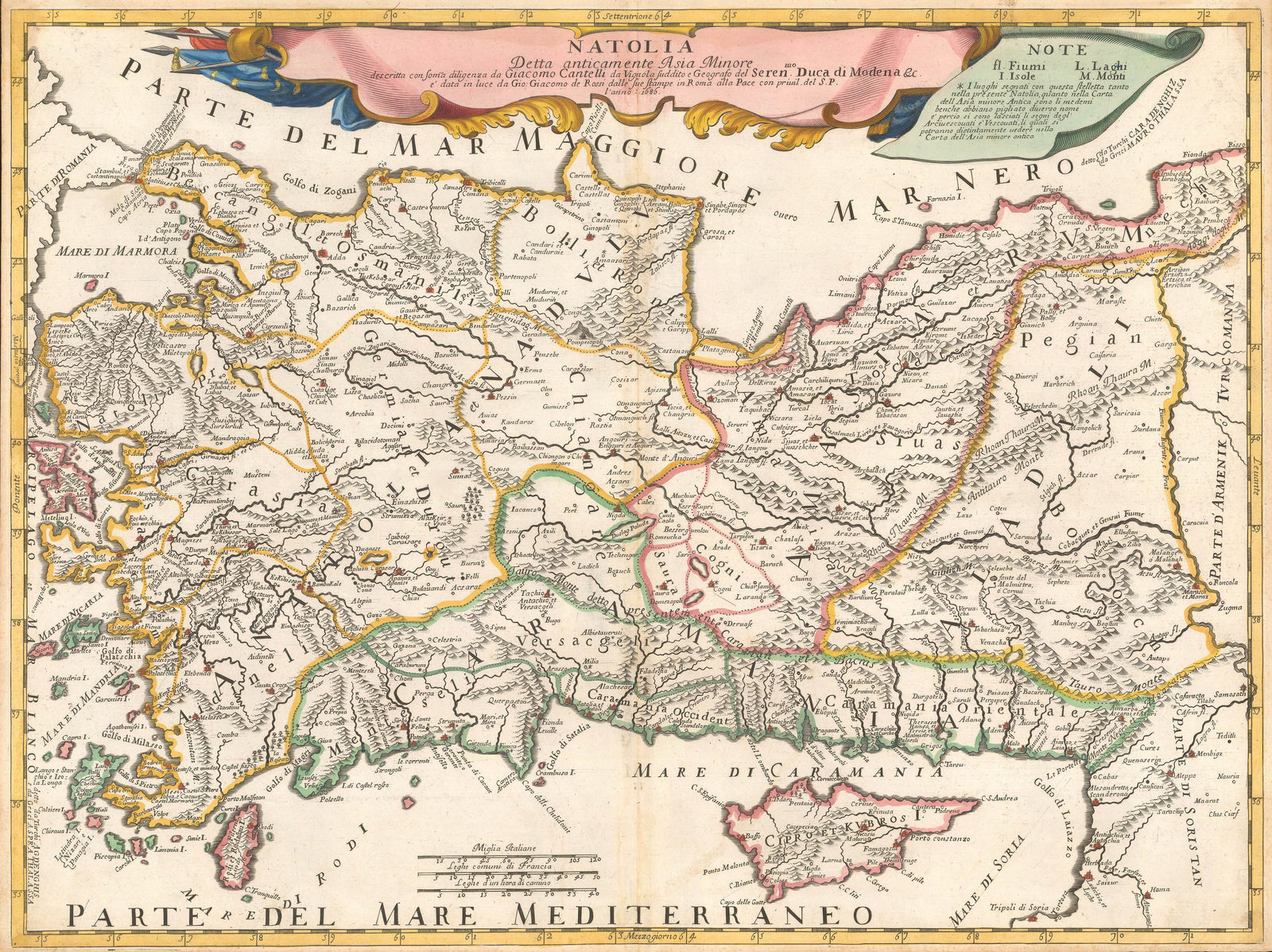 Giovanni Giacomo Rossi, Anatolia (Turkey) and Cyprus, 1686