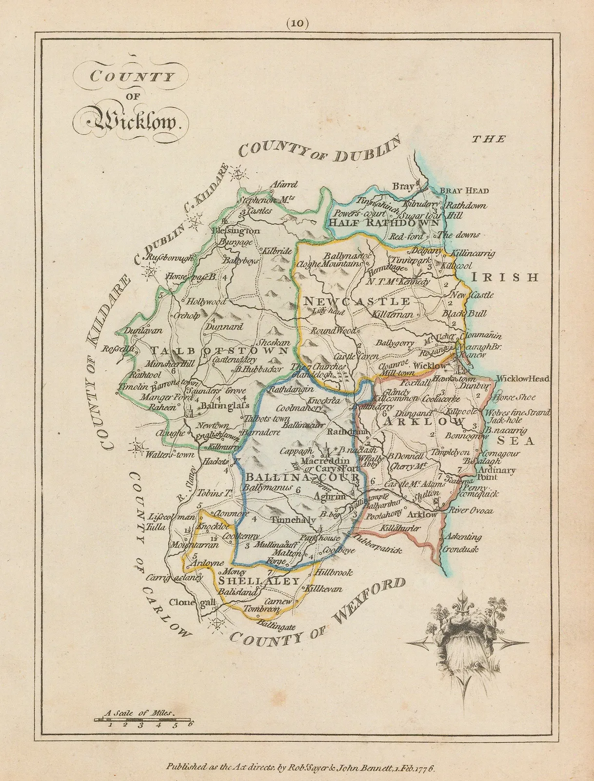 Sayer & Bennett, County Wicklow, 1776