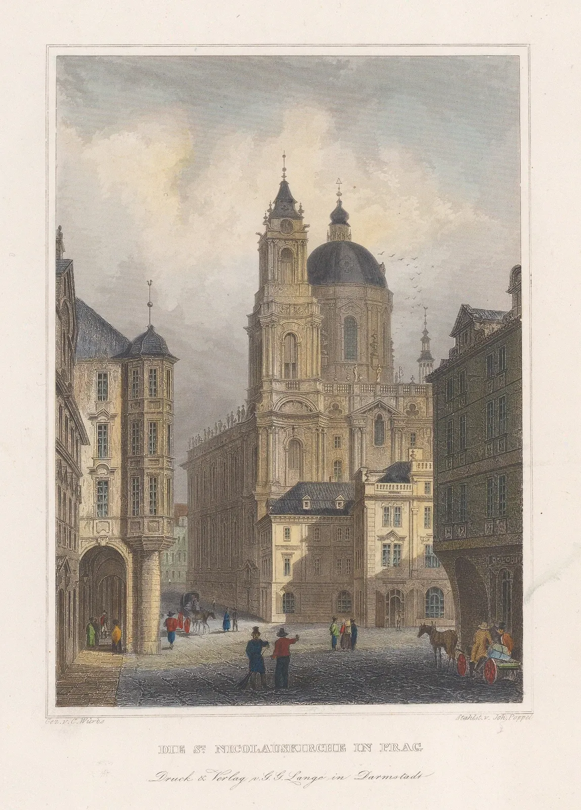 Ludwig Lange, Czech Republic - Prague, St Nicholas's Church, 1840 c.