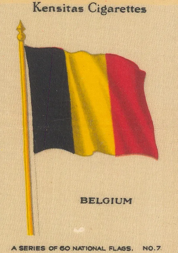 Kensitas Cigarettes, Flags - Belgium, 1920 c.