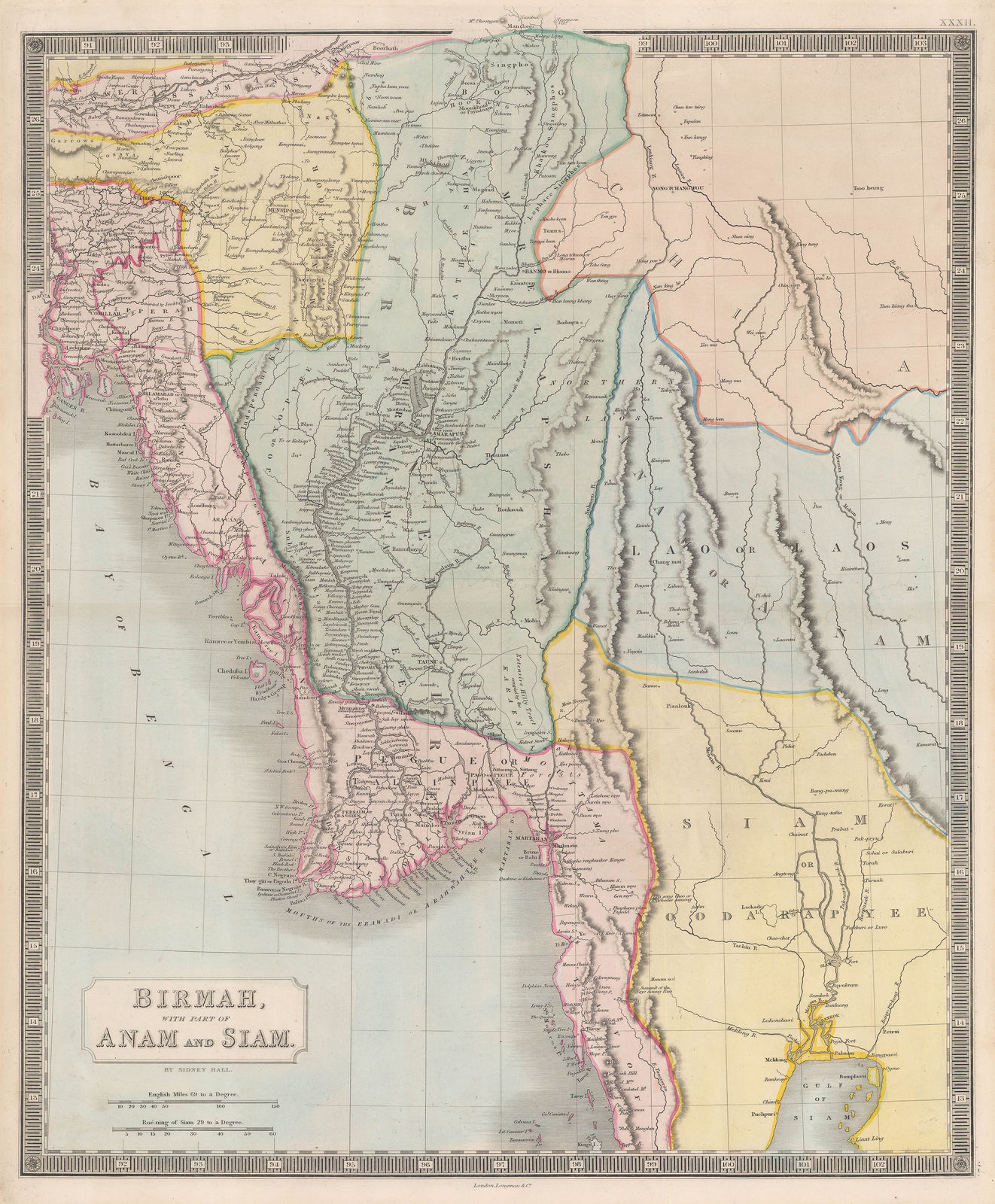Sidney Hall, Myanmar (Burma), northeast India and western Thailand, 1855 c.