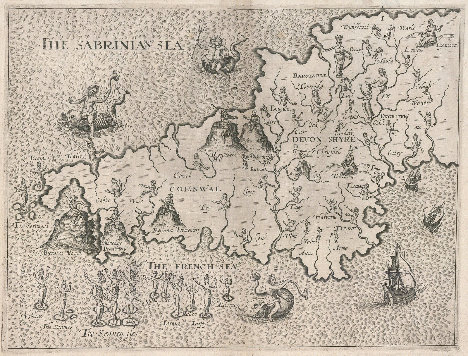 Michael Drayton, Devon and Cornwall, 1612