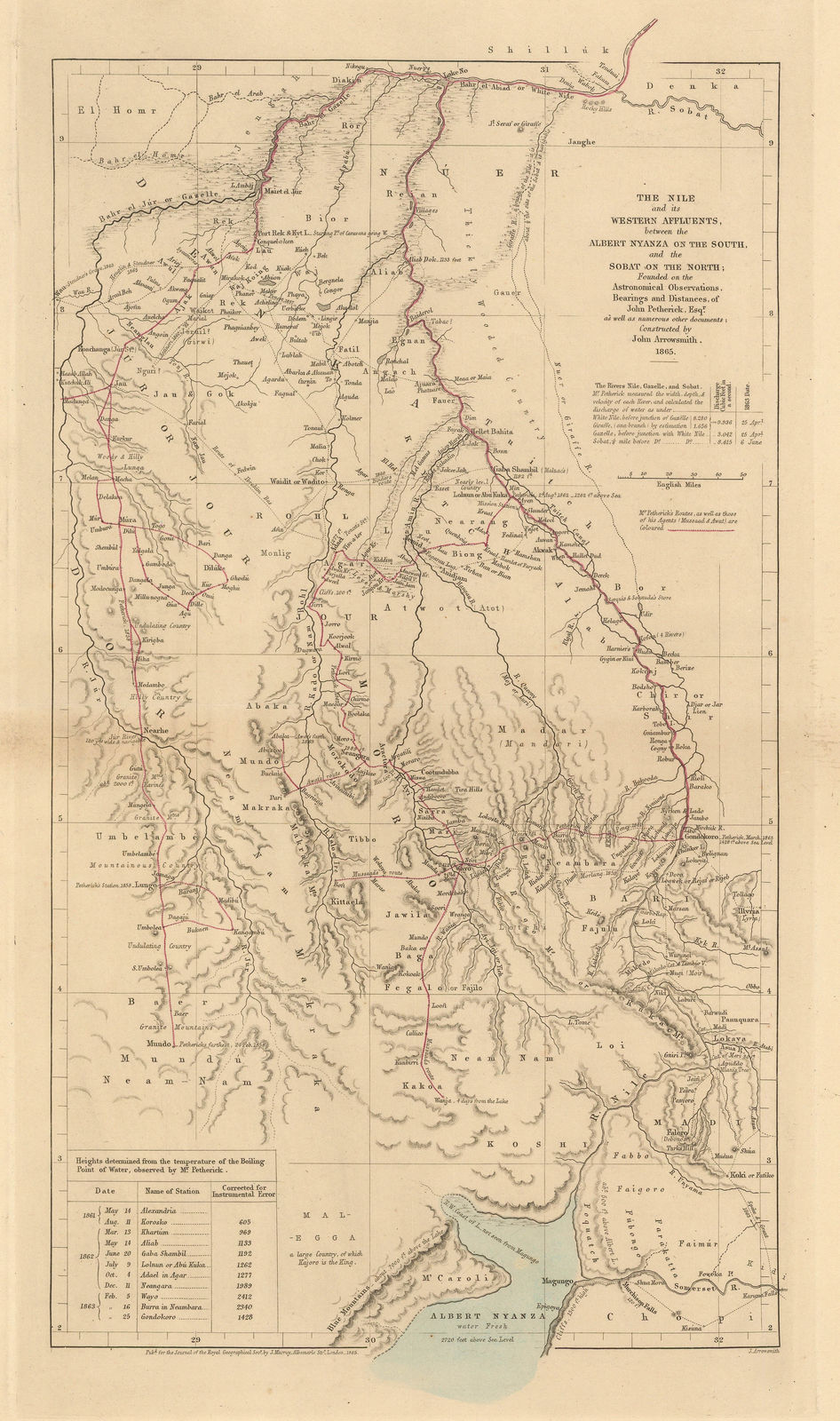 Royal Geographical Society (RGS), White Nile and its tributaries, 1865