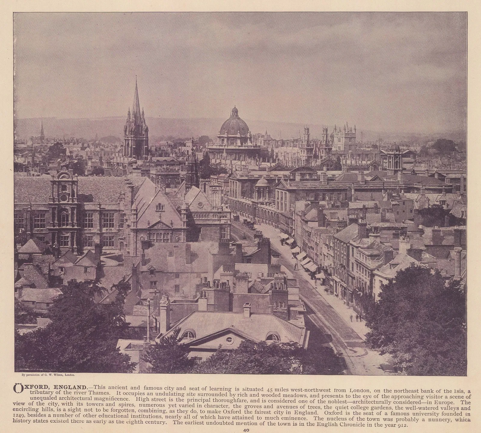 G. W. Wilson, Oxford, 1890 c.