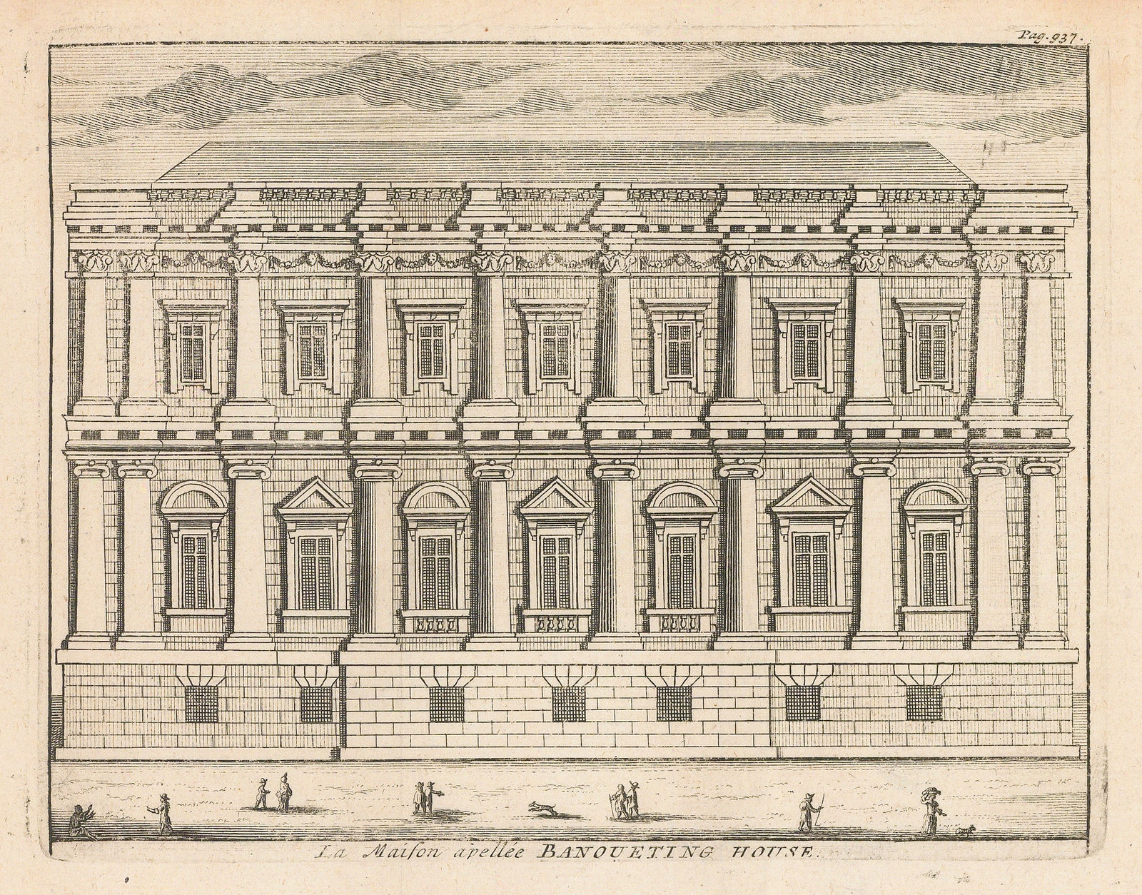 Pieter Van der Aa, London - Whitehall, 1727