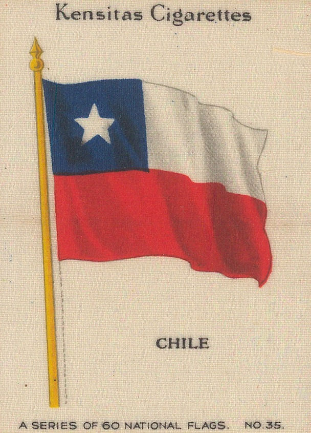 Kensitas Cigarettes, Flags - Chile, 1920 c.