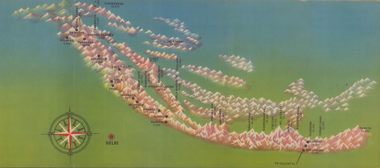 Indian Government, The Himalayas, 1960