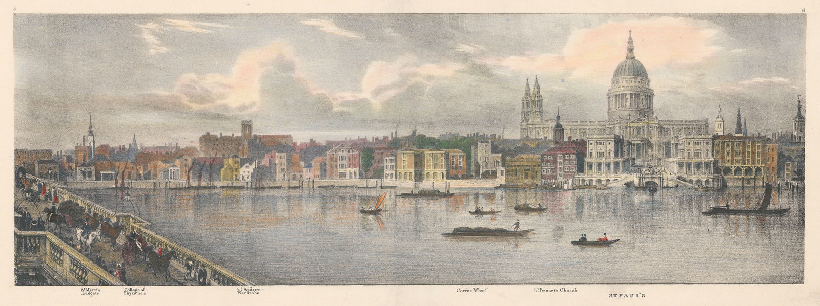 Lt. Col. Trench, London - Thames view, St Paul's, 1825