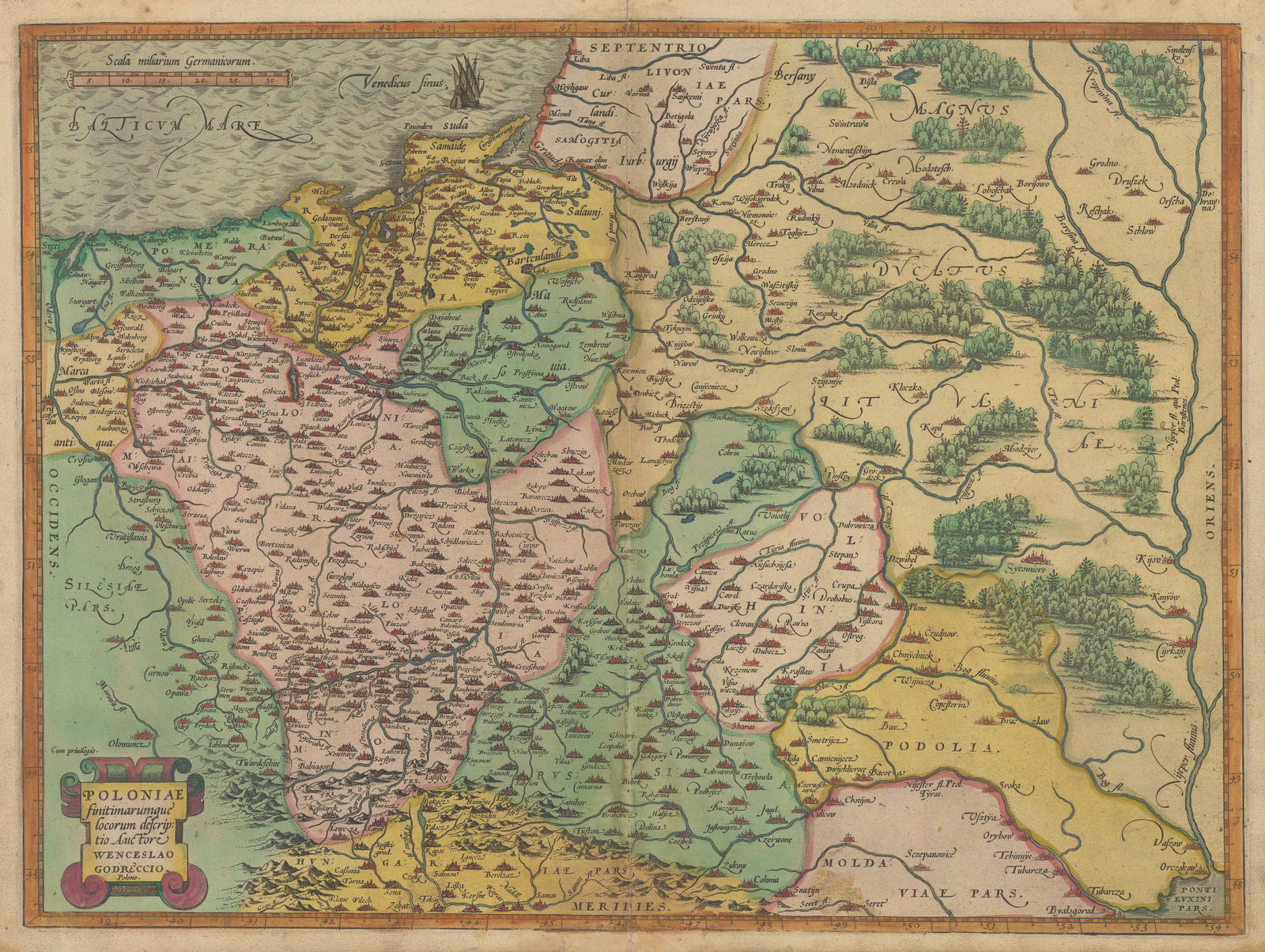 Abraham Ortelius, Poland, 1572