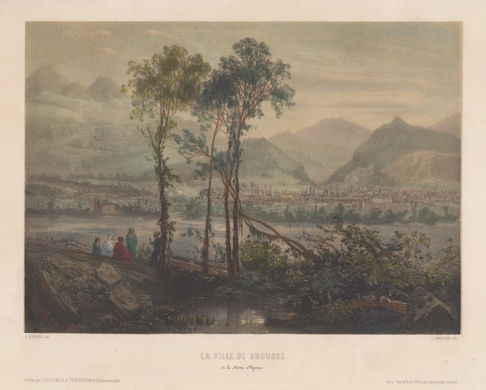 J. Schranz, Turkey - Bursa (Brousse), 1840 c.