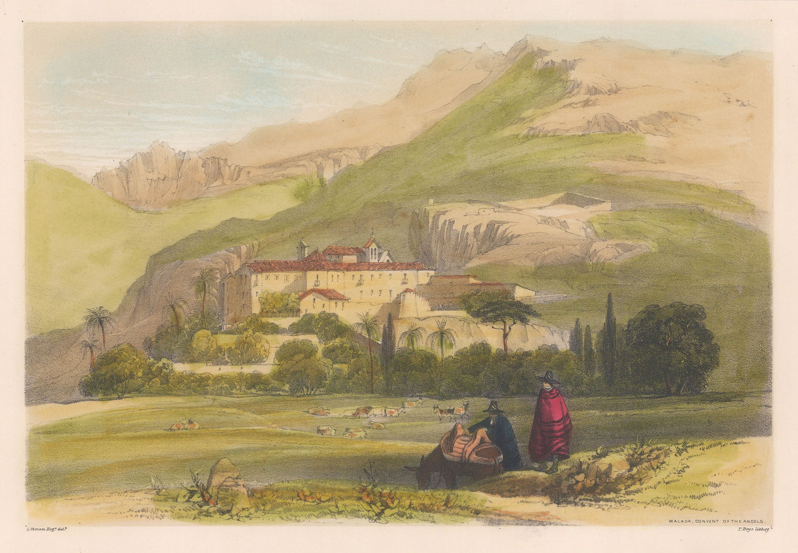 George Vivian, Spain - Malaga, Convento de los Ángeles, 1838