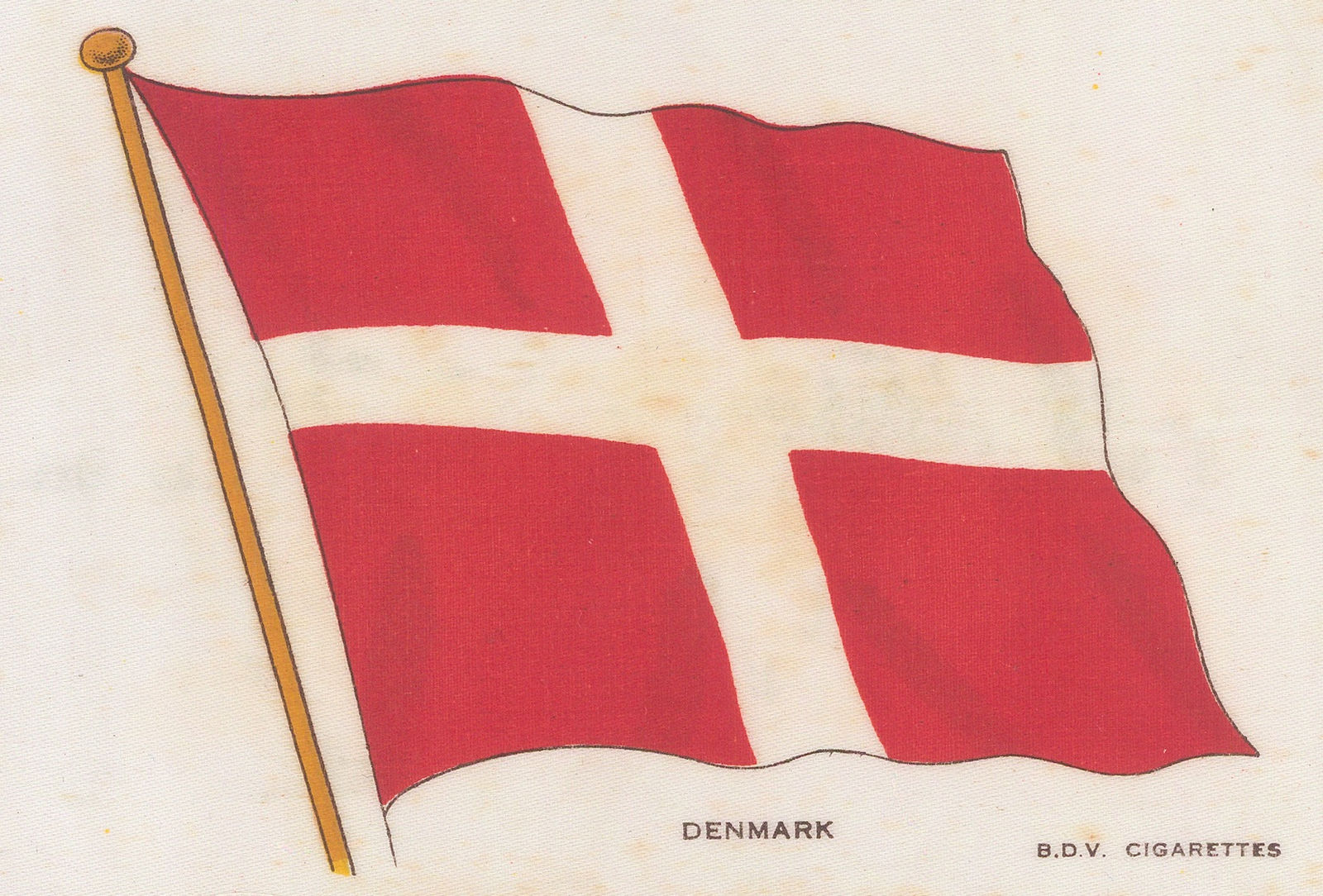 BDV Cigarettes, Flags - Denmark, 1910 c