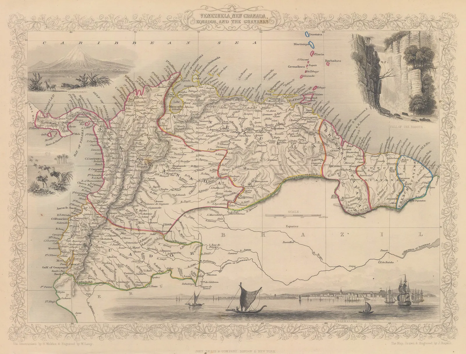 John Tallis, Venezuela, New Granada, Ecuador and the Guyanas, 1851