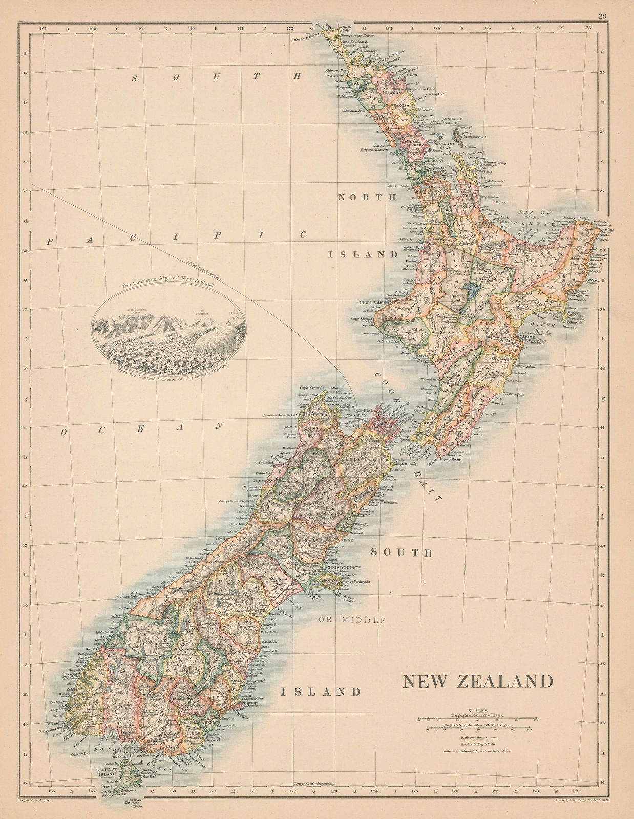 W. & A.K. Johnston, New Zealand, 1884